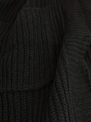 Knitted Open Front Pocket Cardigan Long Sleeve