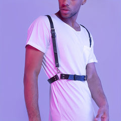 Punk Style Men's Leather Harness Shoulder Strap Belt