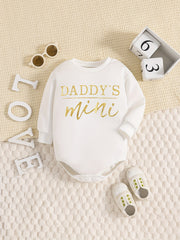 Baby Boy's Triangle Bodysuit with DADDY'S MINI Print