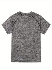 Kids' Solid Comfy Quick-Drying Short Sleeve T-Shirt - Summer Sports