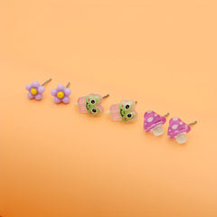 10 Pairs Hypoallergenic Earrings For Girls Surgical Steel Post Fun Earrings