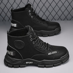 Men's High Top Hiking Boots Non Slip Lace Up Durable Outdoor Shoes