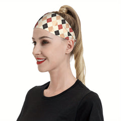 Men's Vintage Plaid Headband for Sports & Casual Outfits