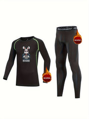 Kids Rabbit Print Thermal Compression Base Set for Boys and Girls