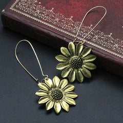 Boho Sunflower Drop Earrings Party Jewelry Birthday Gift