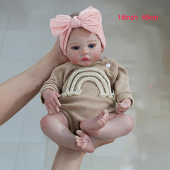 Realistic Reborn Baby Girl Doll with Soft Weighted Body Vinyl Material