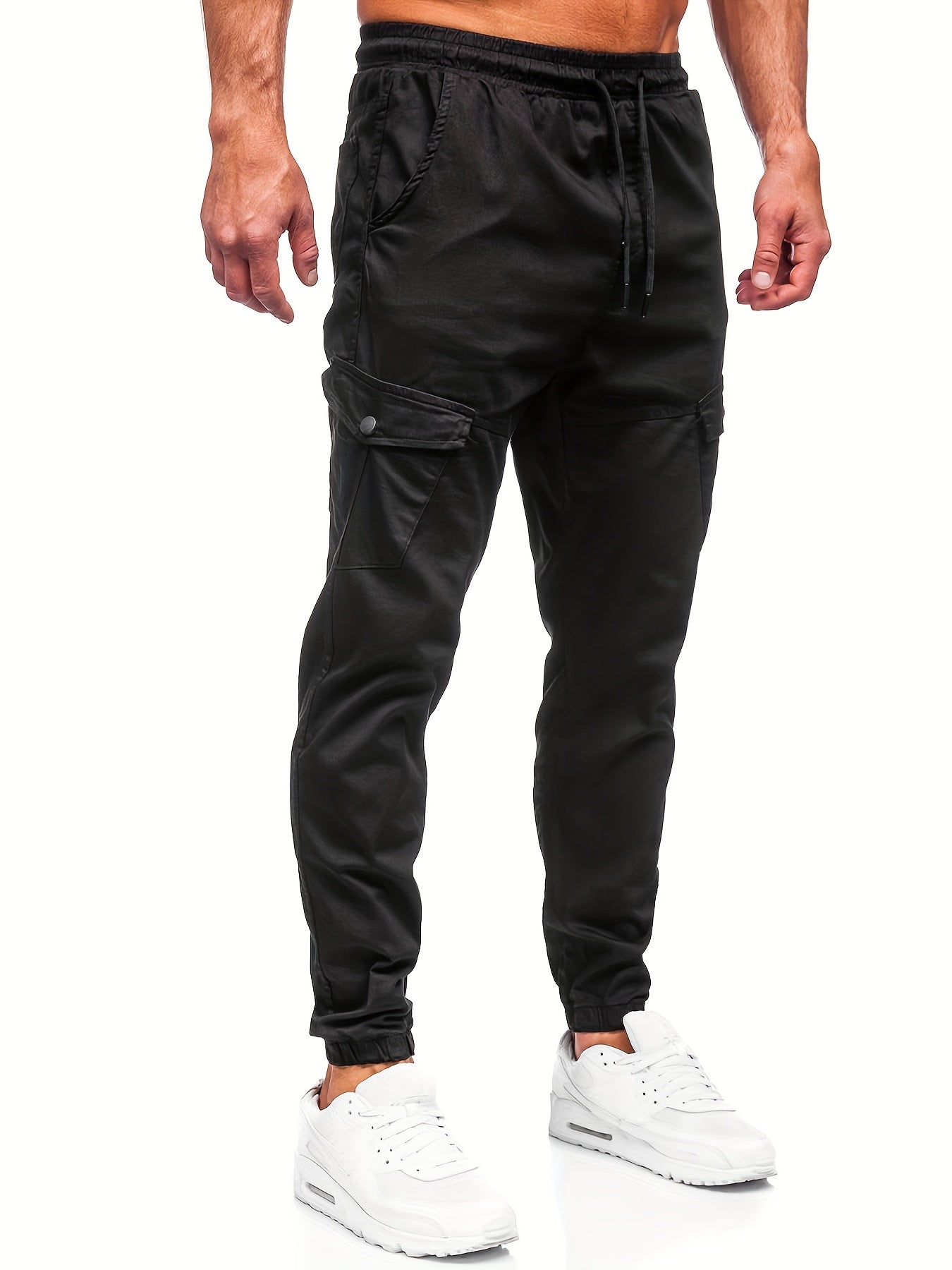 Men's Casual Pocket Joggers Waist Drawstring Outdoor Pants