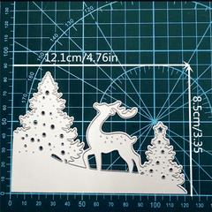 Christmas Tree House Deer Metal Cutting Dies for DIY Greeting Card Scrapbooking