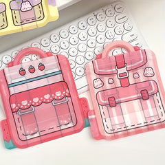 10pcs Cartoon Backpack Shape Jewelry Storage Bag