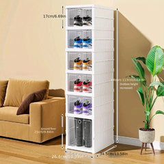 Plastic Folding Shoes Storage Box Cabinet 3 6 layer Shoes Cabinet