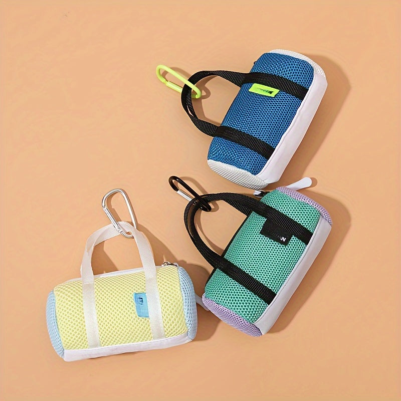 Mini Headphone Storage Bag with Keychains for Hiking Running Gym