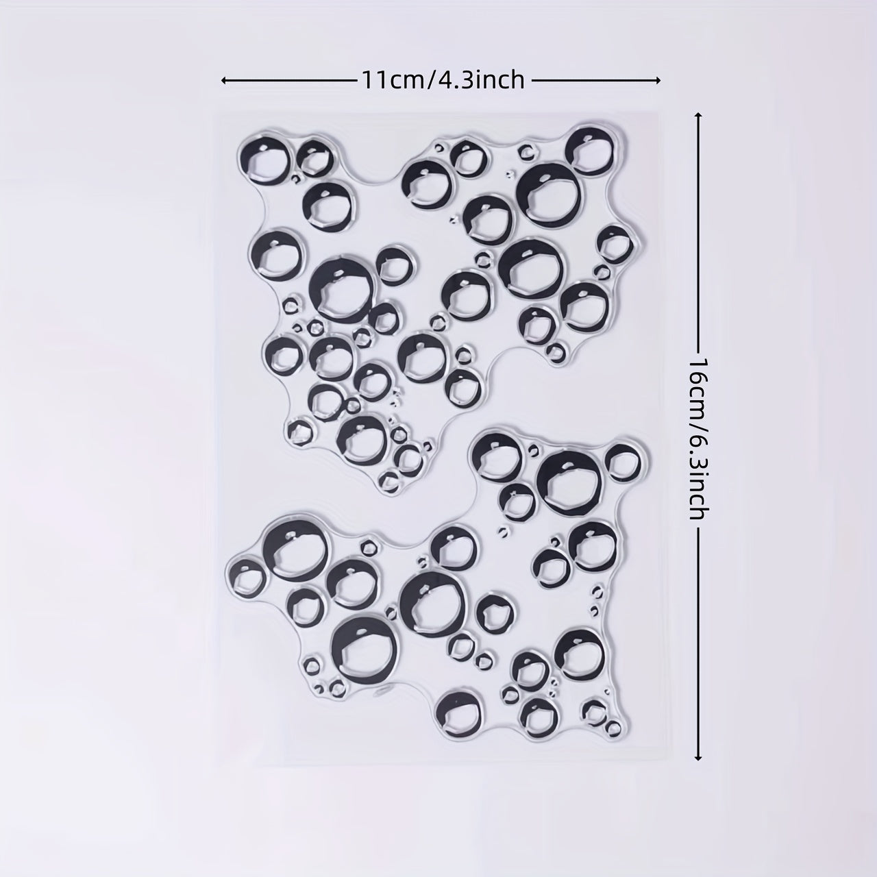 Bubble Art Pattern Clear Stamp for Card Making
