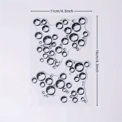 Bubble Art Pattern Clear Stamp for Card Making