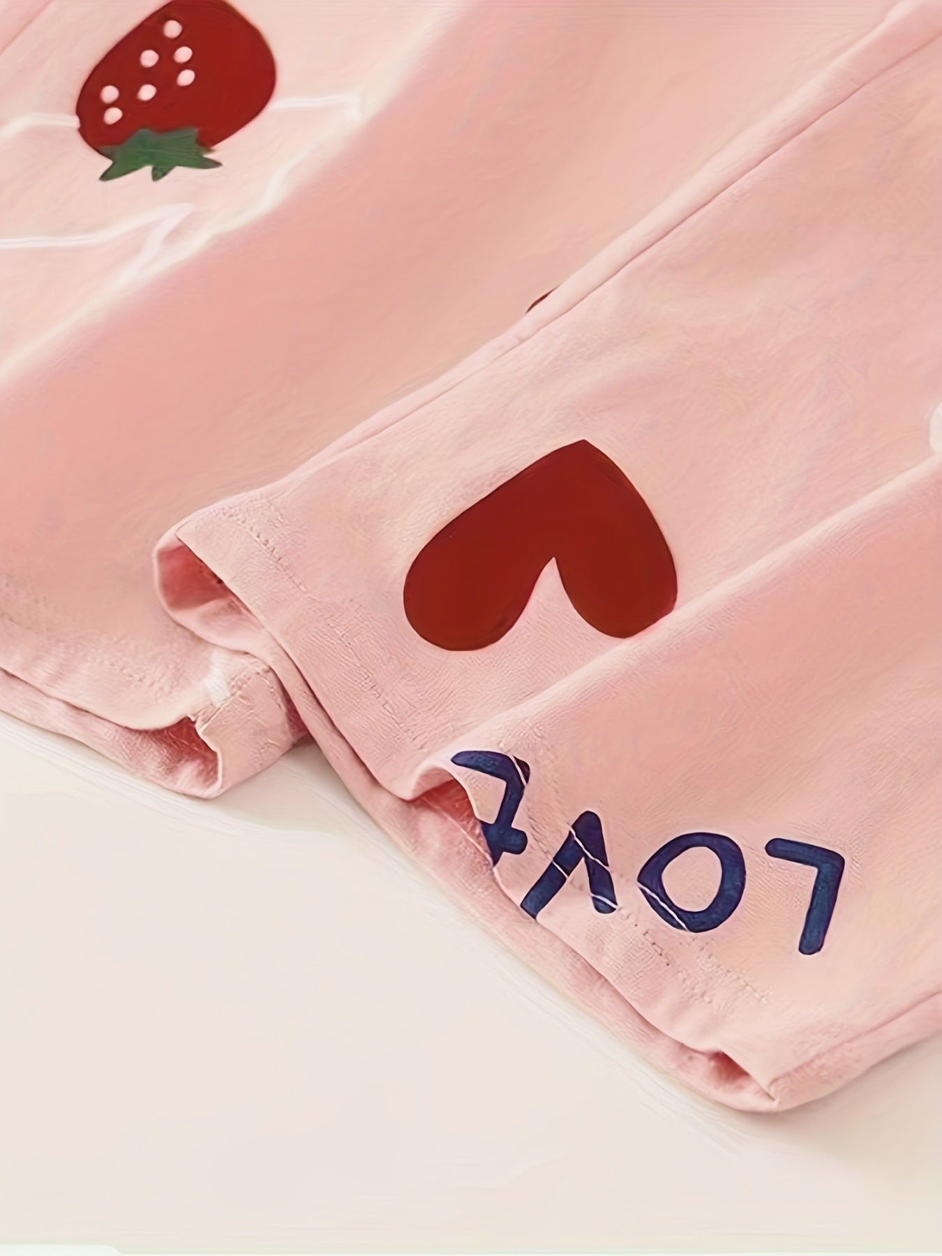 Strawberry Print Sleep Bottoms Women's Soft & Comfy Shorts
