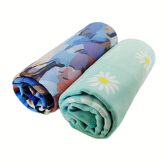 Absorbent Microfiber Towel Quick Dry Printed Towel for Travel Beach Camping Gym