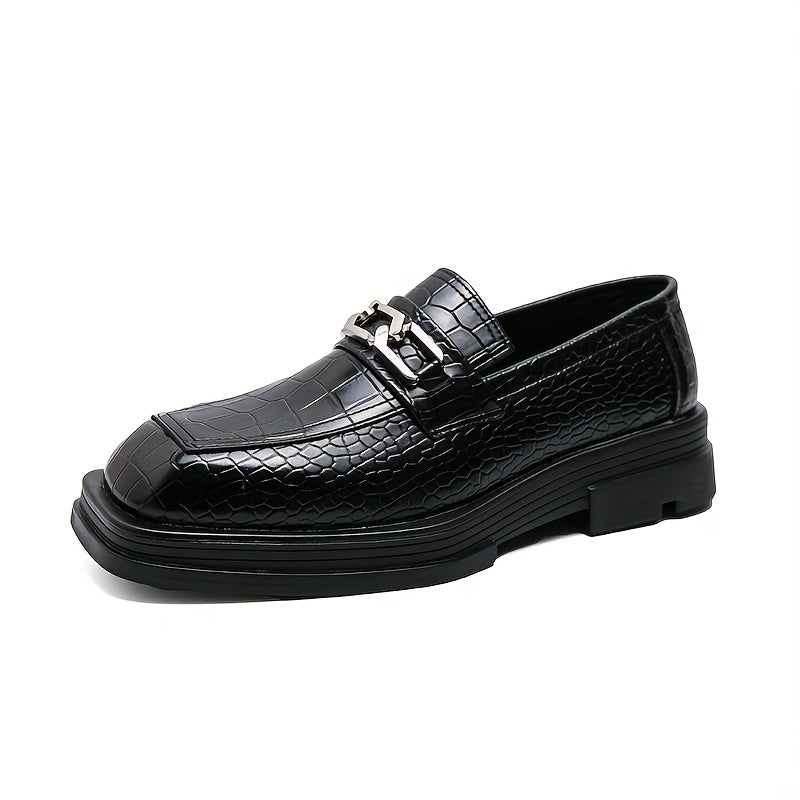Men's Square Toe Loafer Shoes Comfy Non slip Slip On Shoes Men's Shoes