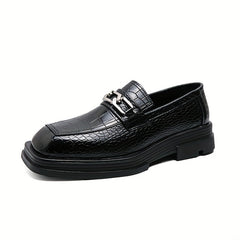 Men's Square Toe Loafer Shoes Comfy Non slip Slip On Shoes Men's Shoes