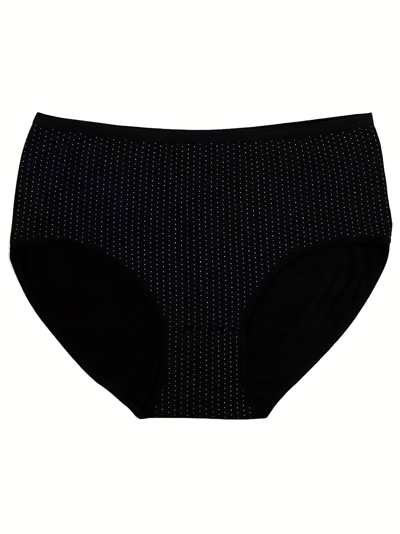 4 Pack Plus Size Pin Dot Print High Stretch Soft Comfort Underwear Set