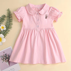 Baby Girls Cat Puff Sleeves Dress Princess Dresses For Summer
