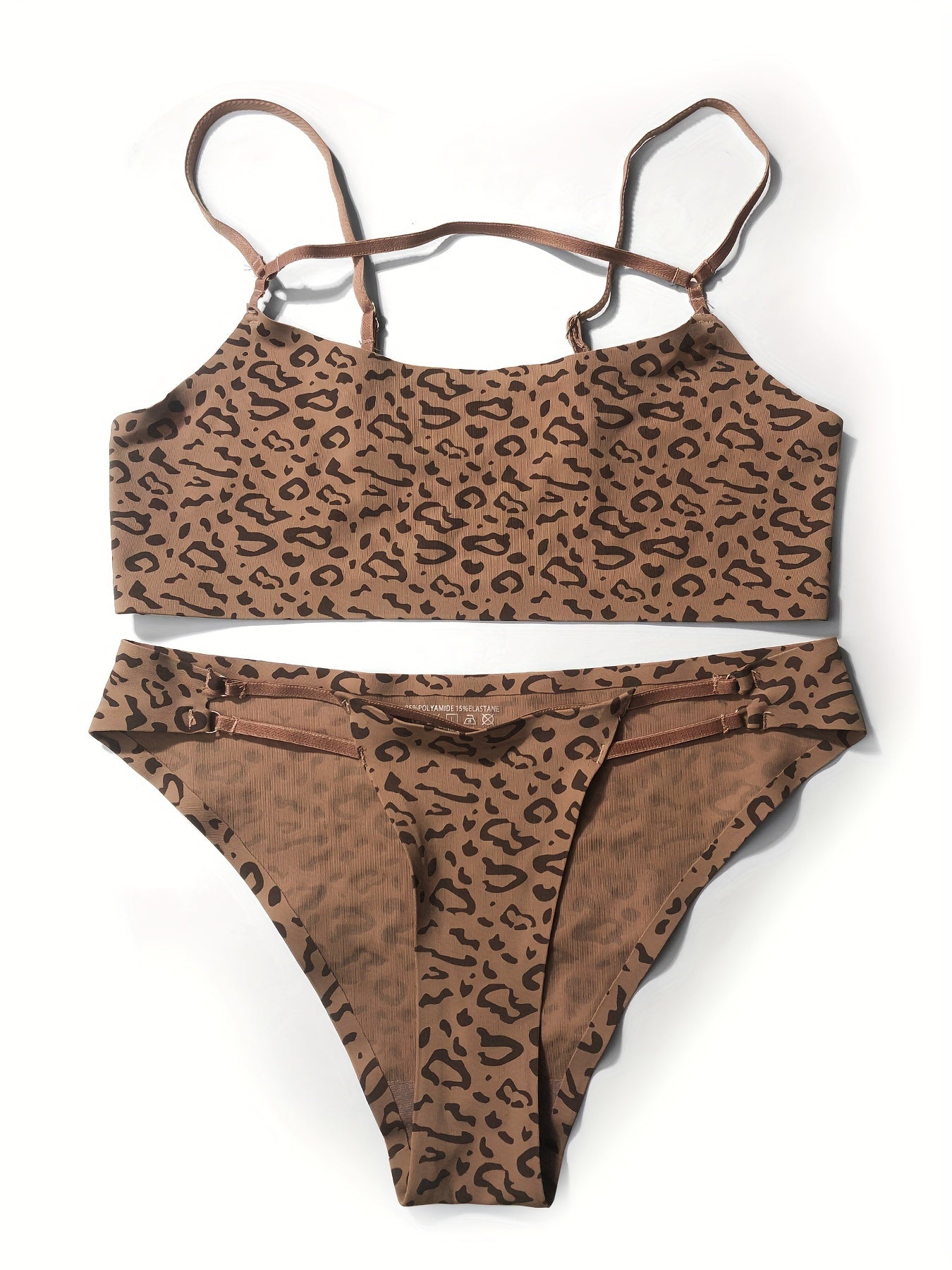 Leopard Print Bra & Panties Lingerie Set