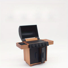 Realistic 1:12 Scale Barbecue Grill Model with Grill Grates & Wood Accents