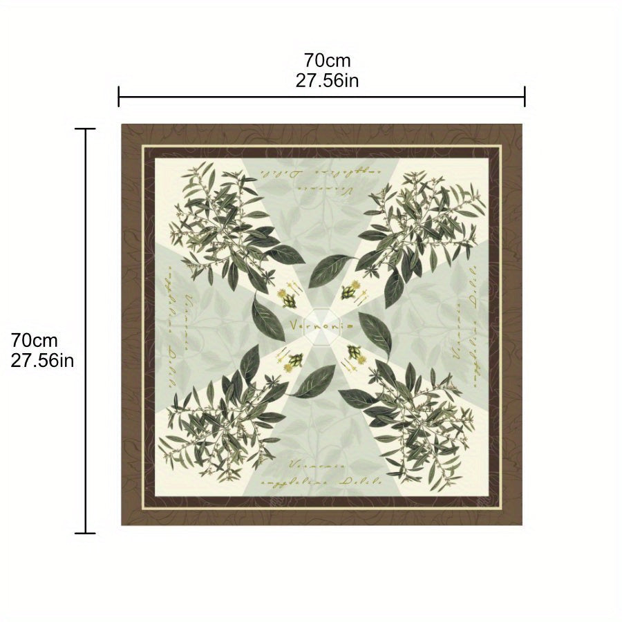 Flower Animal Print Bandana Shawl Satin Scarf Neckerchief Head Wrap
