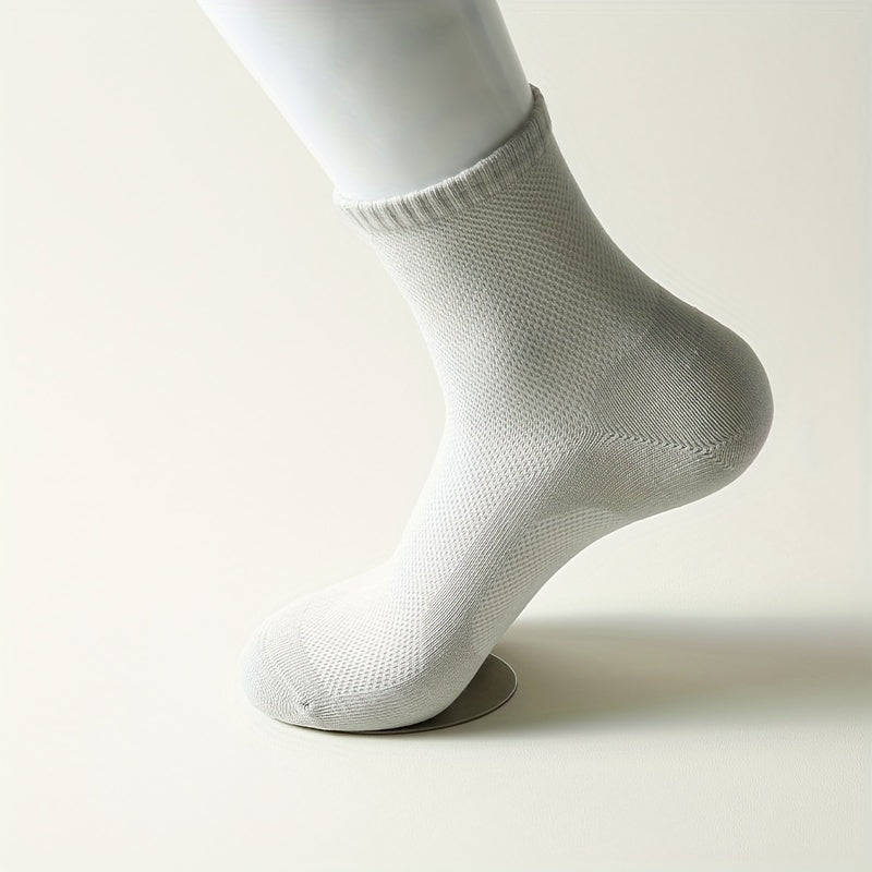 6 Pairs Men's Cotton Mid-calf Socks