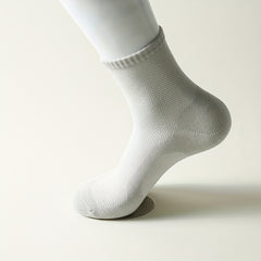 6 Pairs Men's Cotton Mid-calf Socks