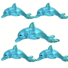 5pcs Mini Dolphin Building Blocks Translucent Marine Animal DIY Ocean Th