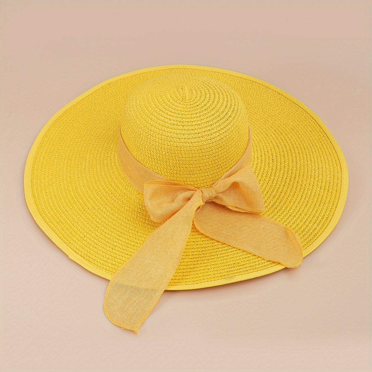 Bowknot Candy Sun Hat French Travel Straw Hat Women Outdoor Sunscreen Beach Hats