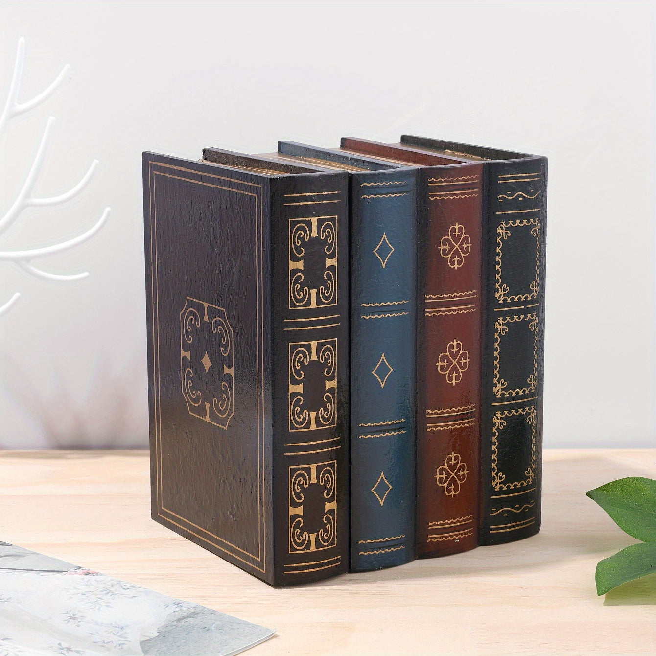 Retro Wooden Storage Box Handicraft Decor