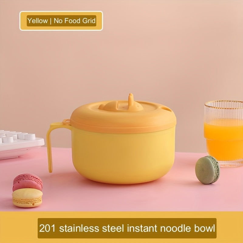 Stainless Steel Noodle Bowl with Lid, Bento Box, Portable Soup Bowl