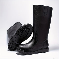 Men's High Top Rain Boots Waterproof Galoshes for Outdoor Walking