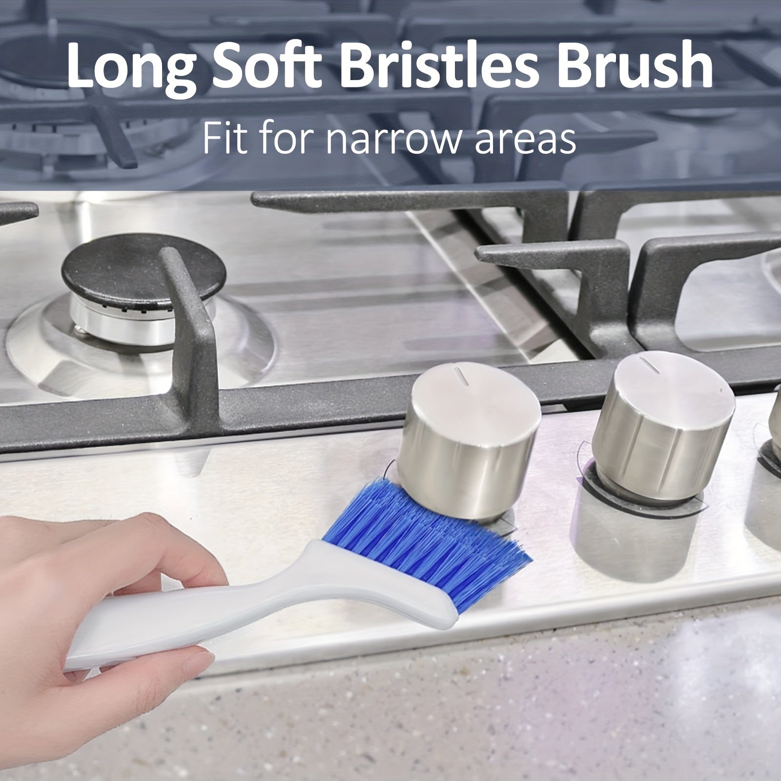 2pcs Small Cleaning Brushes for Kitchen & Bathroom Sink