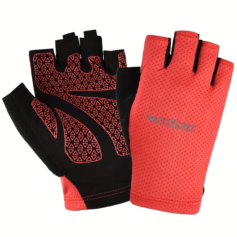 Breathable Fingerless Fitness Gloves for Non Slip Grip and Sun Protection