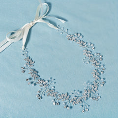 Rhinestone Crystal Pearl Headband Bridal Hair Accessory