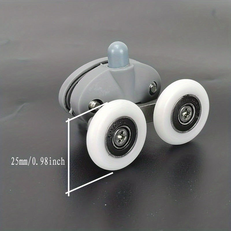 4pcs Shower Room Pulley Whower Door Rollers Runners Two Wheels