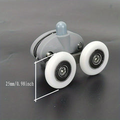 4pcs Shower Room Pulley Whower Door Rollers Runners Two Wheels