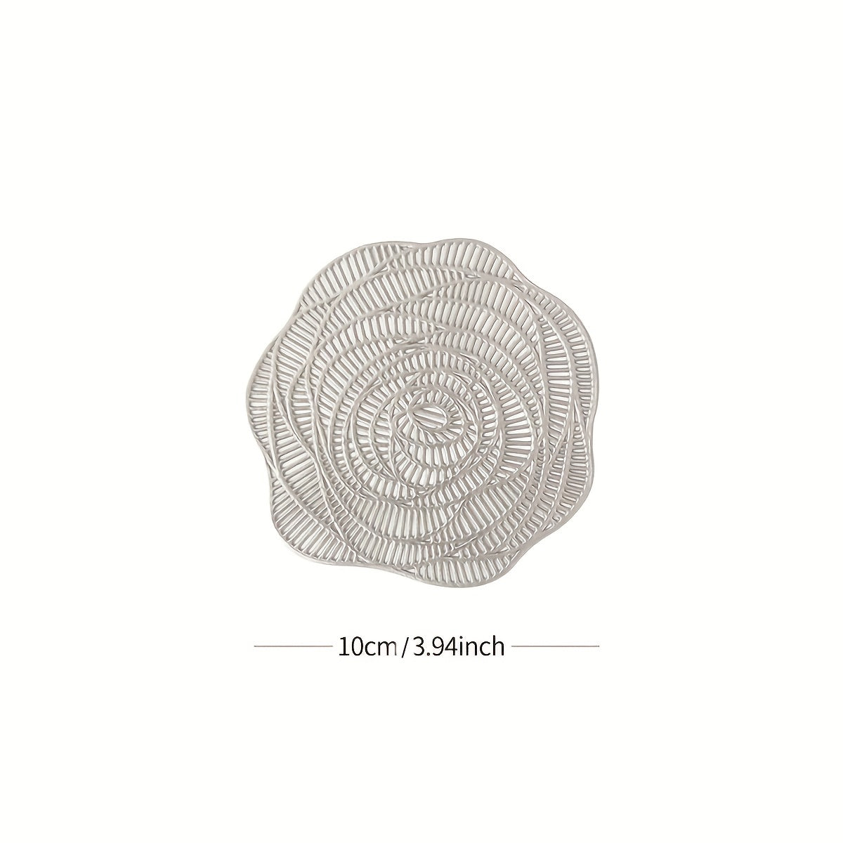 10pcs Flower Coasters Plastic Hollow Out Cup Coasters PVC Drink Coasters