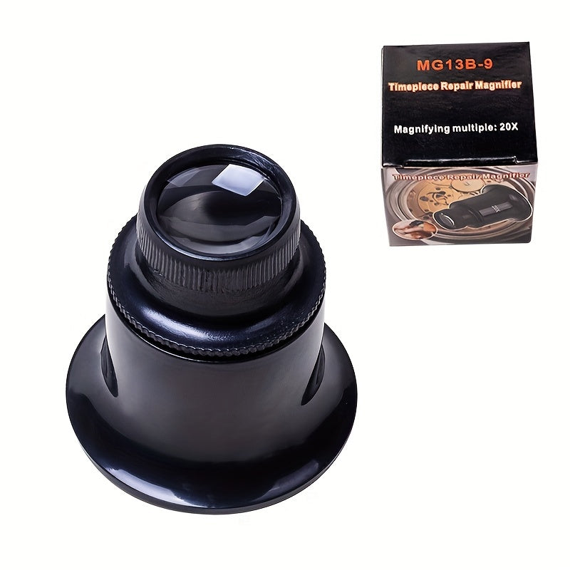 Portable 3-20X Plastic Magnifying Glass w/ Glass Lens 1 Inch Mirror