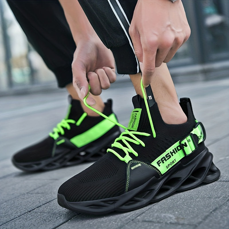 Men's Blade Sneakers Breathable Lace Up Casual Running Shoes