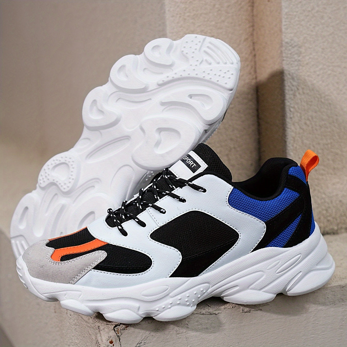 Women's Chunky Sneakers Breathable Lace-up Walking Shoes