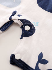 Cartoon Whale Print Romper Sleeveless Jumpsuit