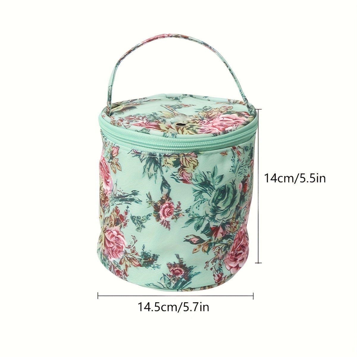 Wool Yarn Storage Bag Decorative Printed Cylindrical Knitting Yarn Storage
