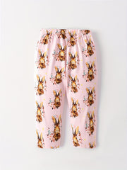 Baby Girls Casual Cartoon Print Loose Pants
