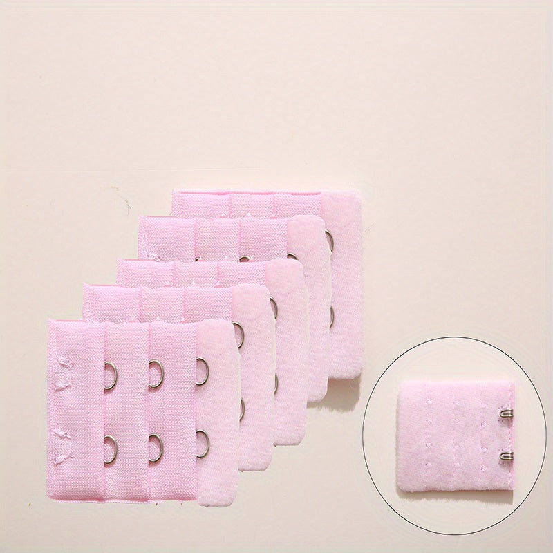 5pcs 2 Hooks Bra Extenders Adjustable Elastic Bra Band Women's Lingerie