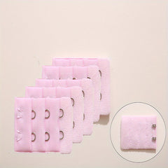5pcs 2 Hooks Bra Extenders Adjustable Elastic Bra Band Women's Lingerie