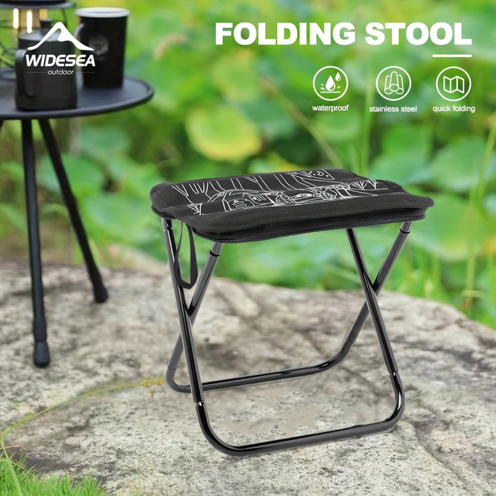 Widesea Foldable Stool For Camping Hiking Travel Outdoor Fishing