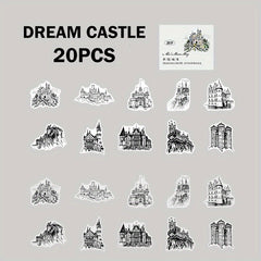 20pcs Writable Plant Shape Stickers Set for Scrapbooking Journal Diary Planner