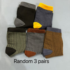 Men's Block Crew Socks Breathable Casual Unisex Socks